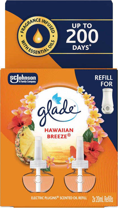Glade PlugIn Scented Oil Refill Hawaiian Breeze 2x20ml