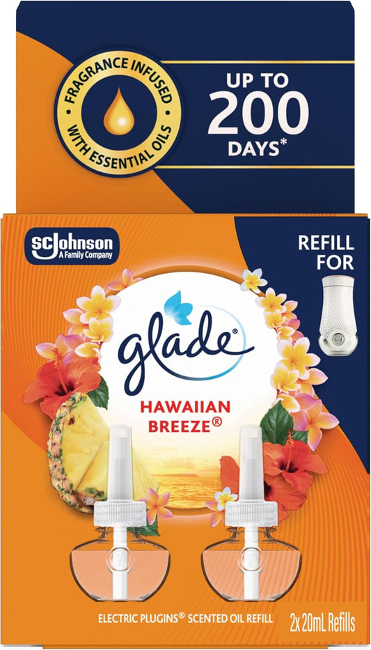 Glade PlugIn Scented Oil Refill Hawaiian Breeze 2x20ml