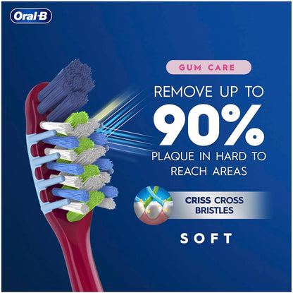 Oral-B Cross Action Gum Care Soft Toothbrush 4 Pack image 4