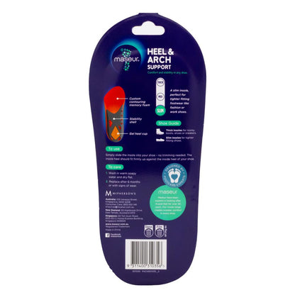 Maseur Footcare Heel & Arch Support Insoles for Men image 3