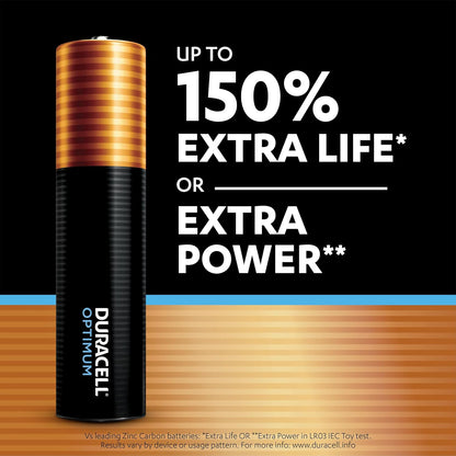 Duracell Optimum AAA Alkaline Batteries, 4 Pack image 2