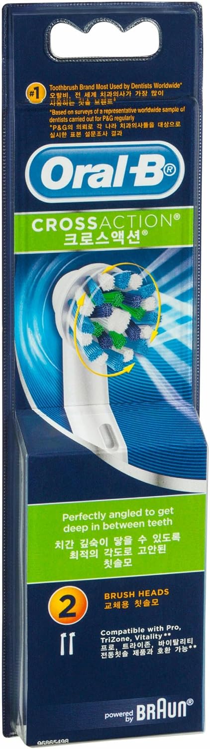 Oral-B CrossAction Electric Toothbrush Replacement Heads, 2-Pack