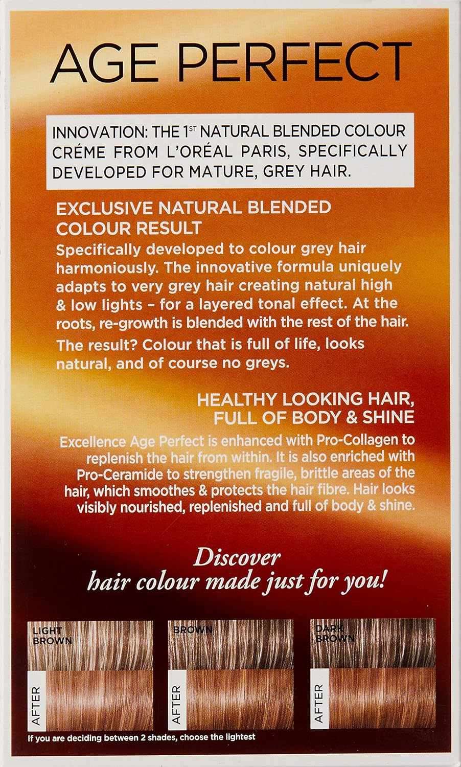 L'Oréal Paris Excellence Age Perfect Permananent Hair Colour - 5.03 Warm Golden Brown (Natural Blended Colour) image 2