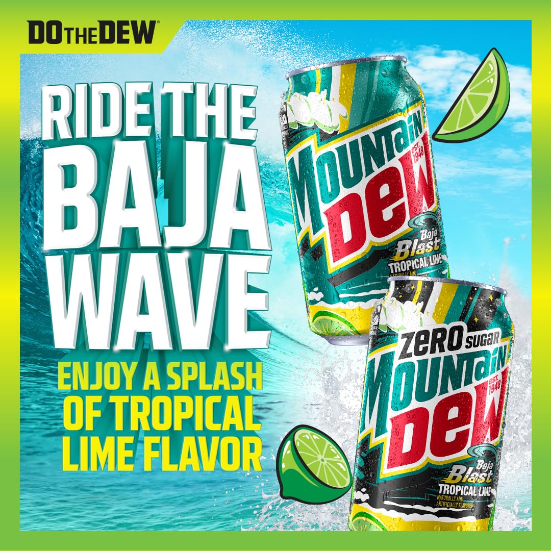 Mountain Dew Baja Cabo Citrus Tropical Punch Soda 12 Pack image 5