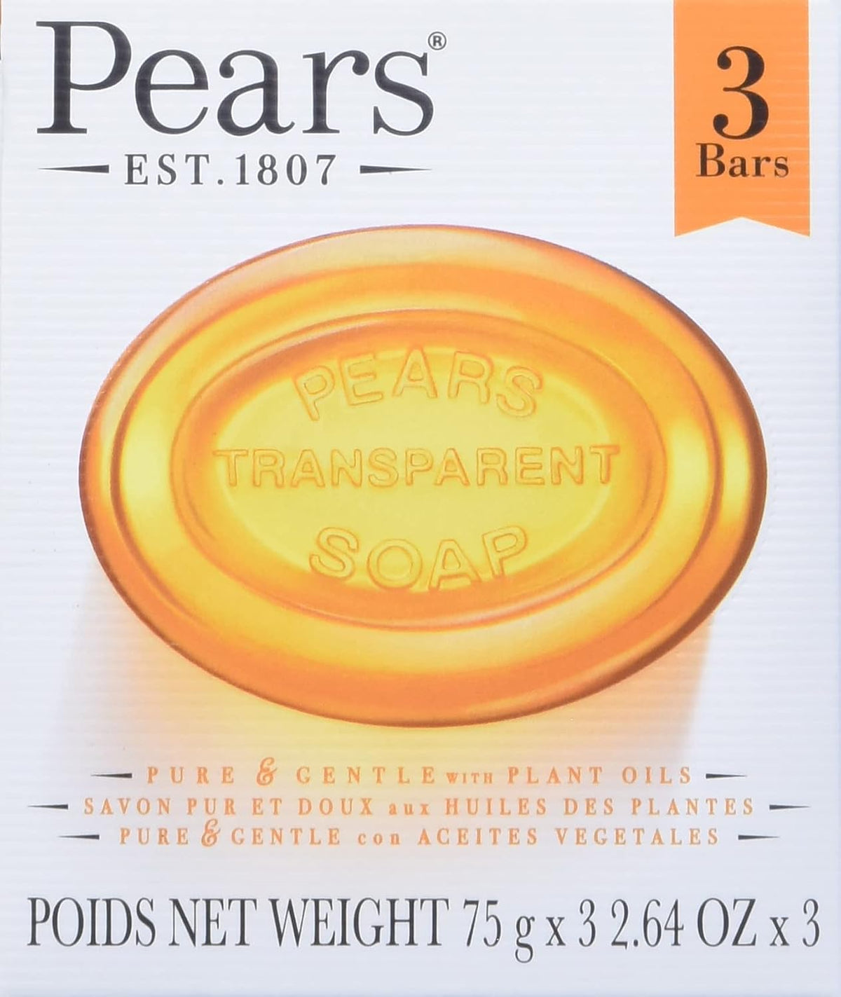 Pears Pure & Gentle Soap Bar 75g (Pack of 3) image 8