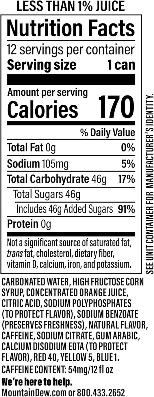Mountain Dew Code Red Cherry Flavored Soda Pop 360 ml image 2