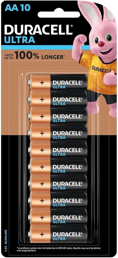 Duracell Ultra 1.5V Alkaline AA Batteries (Pack of 10)