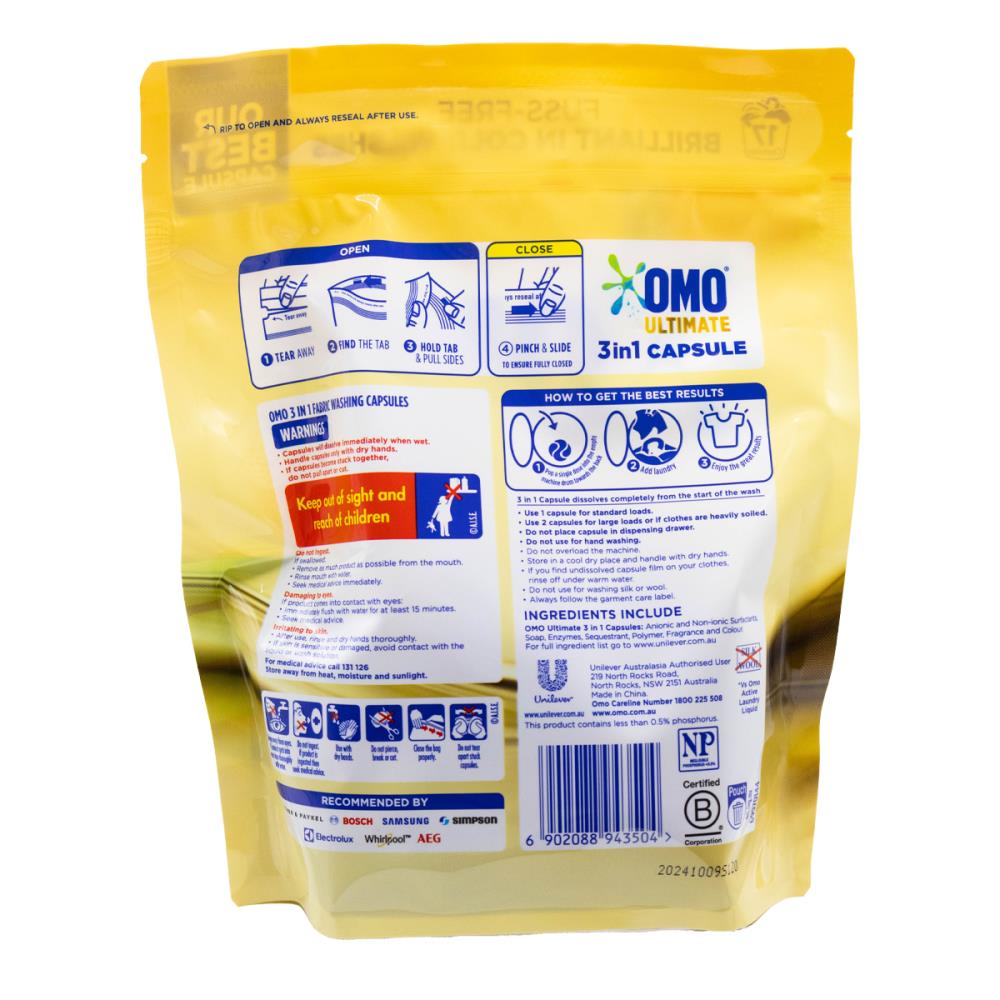 OMO Ultimate 3 in 1 Laundry Capsules 17 Pack image 7