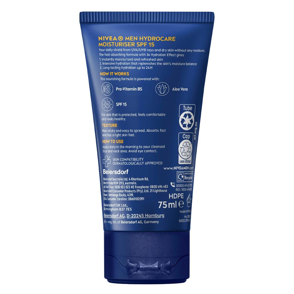 NIVEA MEN Sensitive Moisturiser SPF15 75ml image 8