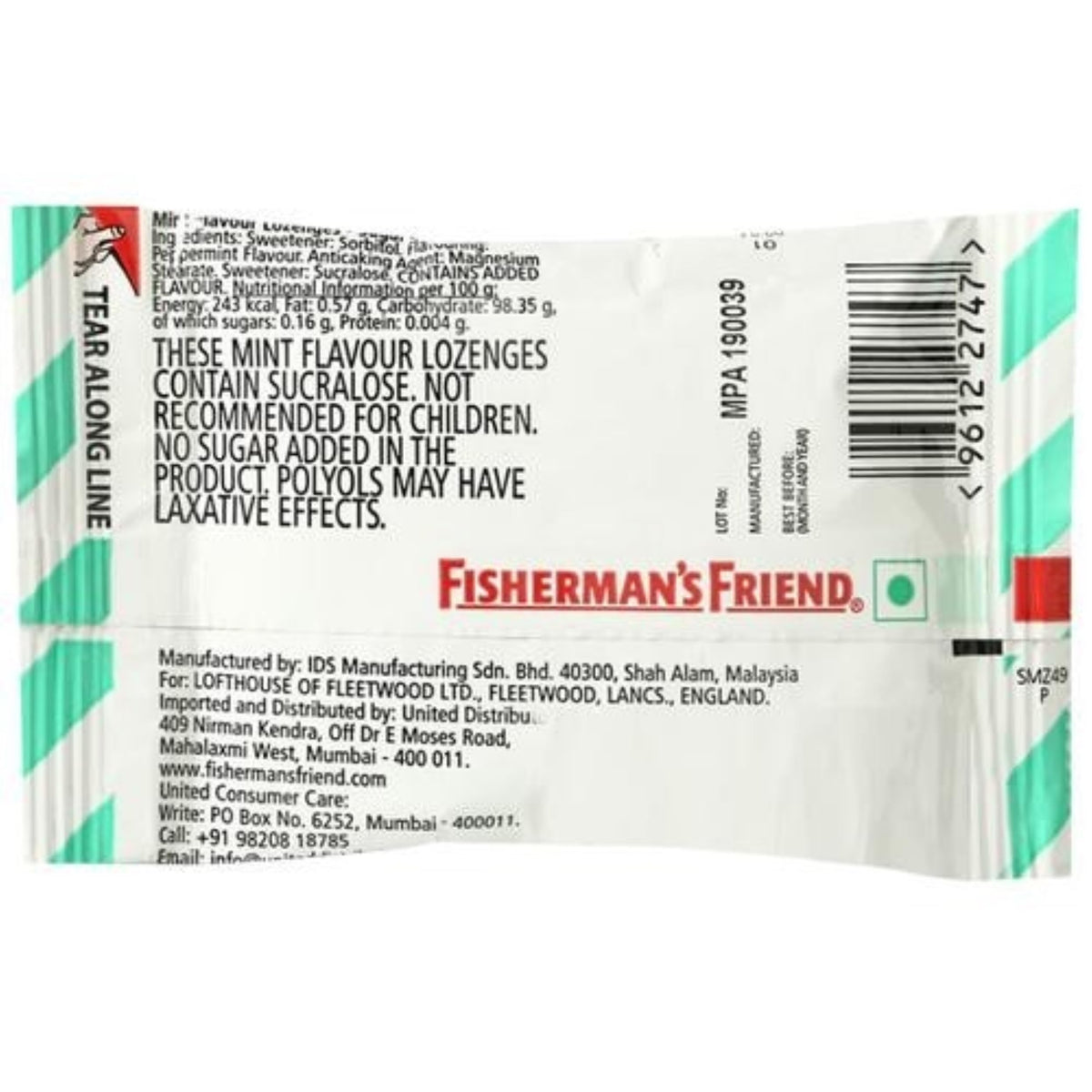 Fisherman's Friend Spearmint Sugar-Free Lozenges 12 x 25g image 3