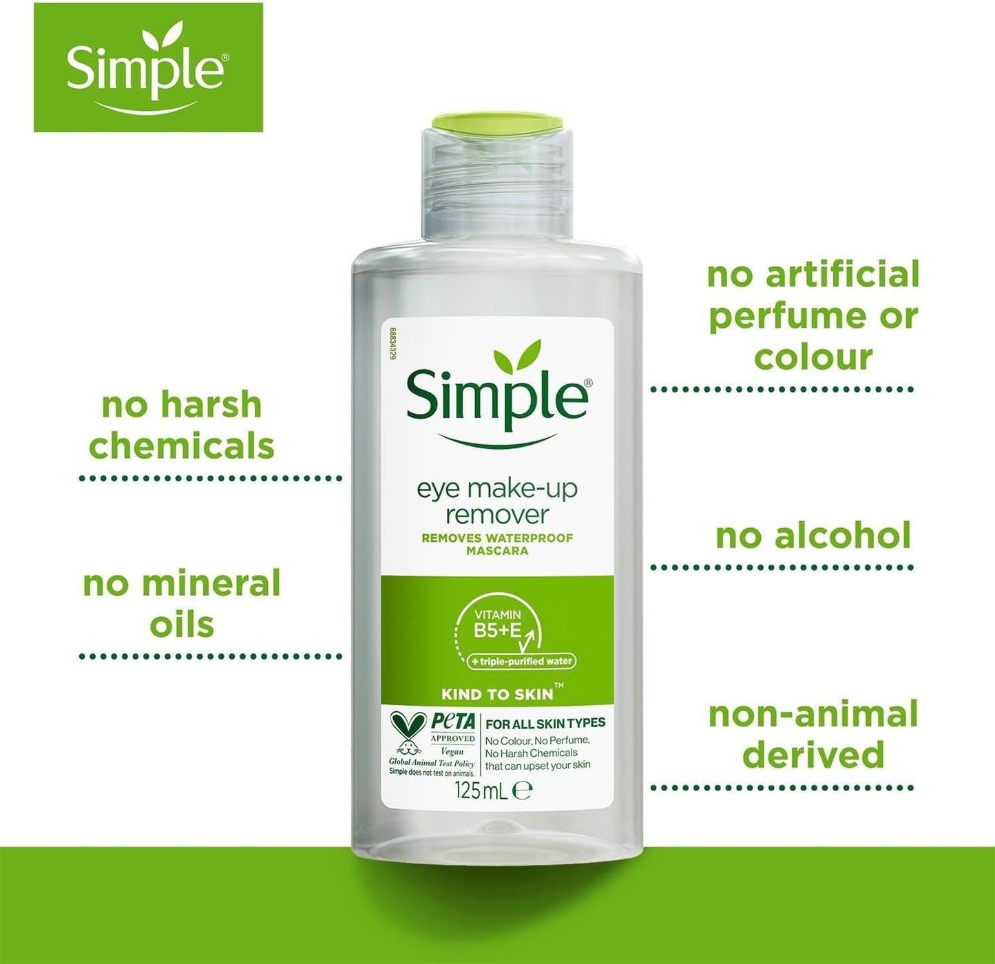 Simple Kind to Skin Eye Make-Up Remover 125ml image 3