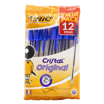 BIC Cristal Original Ballpoint Pens - Blue 12 Pack image 7