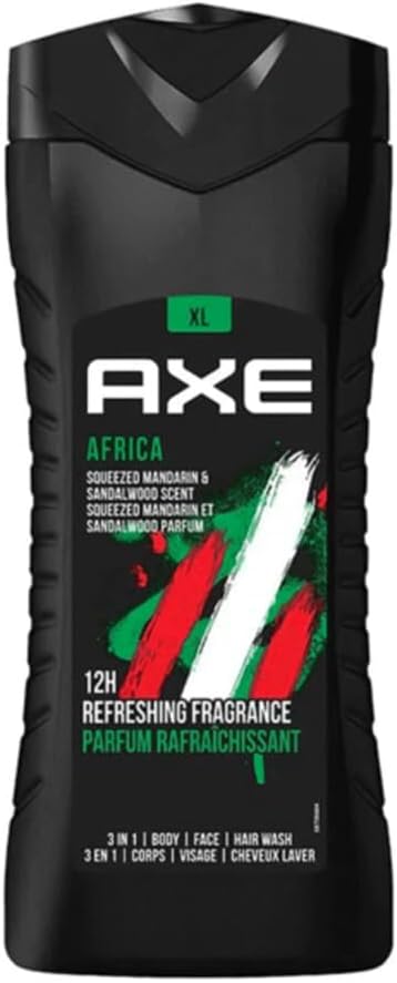 Axe 3-in-1 Africa Body Wash for Men – Squeezed Mandarin & Sandalwood, 400ml