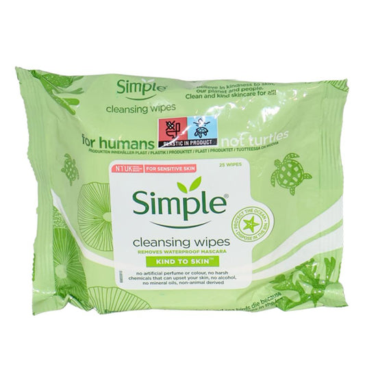 Simple Kind to Skin Cleansing Wipes – 25 Pack