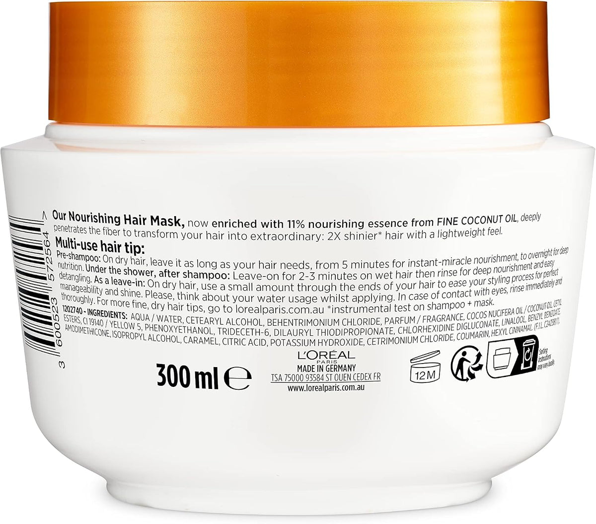 L'Oréal Paris Elvive Extraordinary Oil Coconut Hair Mask 300ml image 8