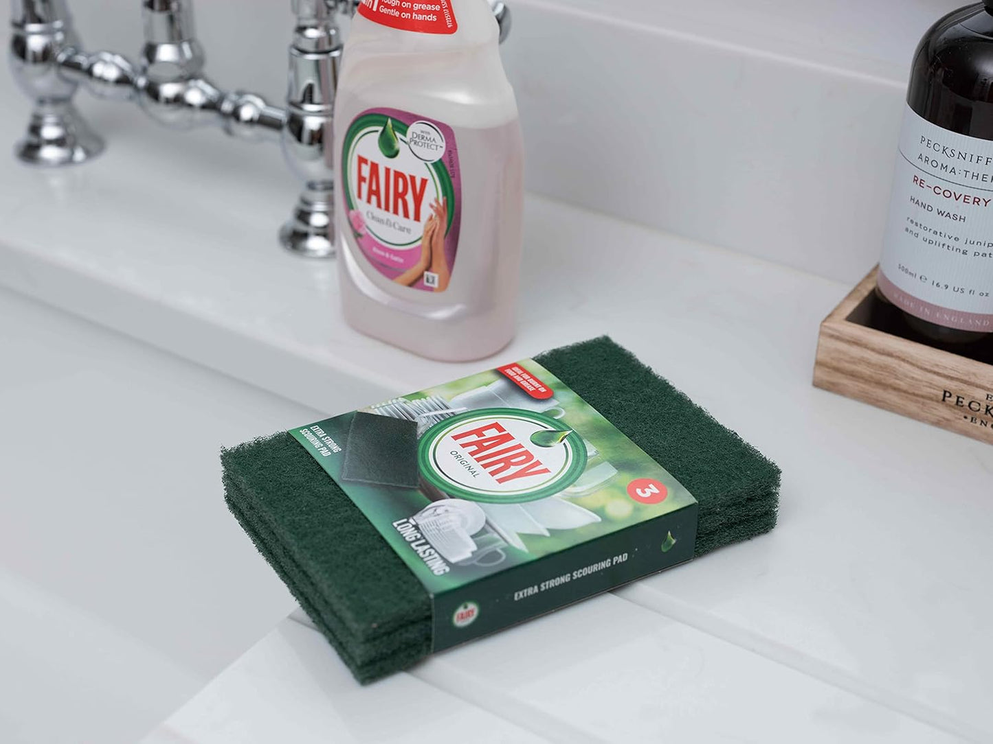 Fairy Original Extra Strong Scouring Pad (Pack of 3) image 4