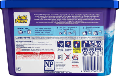 Cold Power Odour Fighter Triple Laundry Detergent Capsules 26 Pack 364g image 6