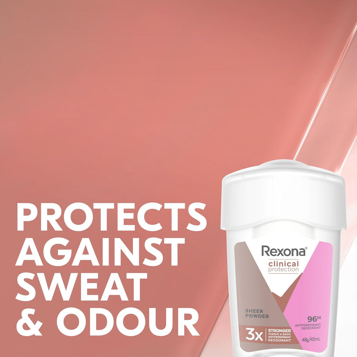 Rexona Women Clinical Protection Antiperspirant Cream Stick Deodorant Sheer Powder 45ml image 4