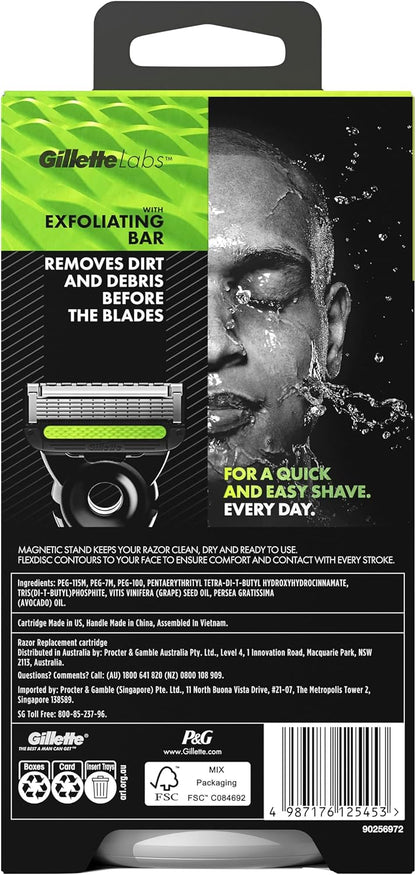 Gillette Labs Exfoliating Bar Men's Razor with 4 Blade Refills and Stand image 10