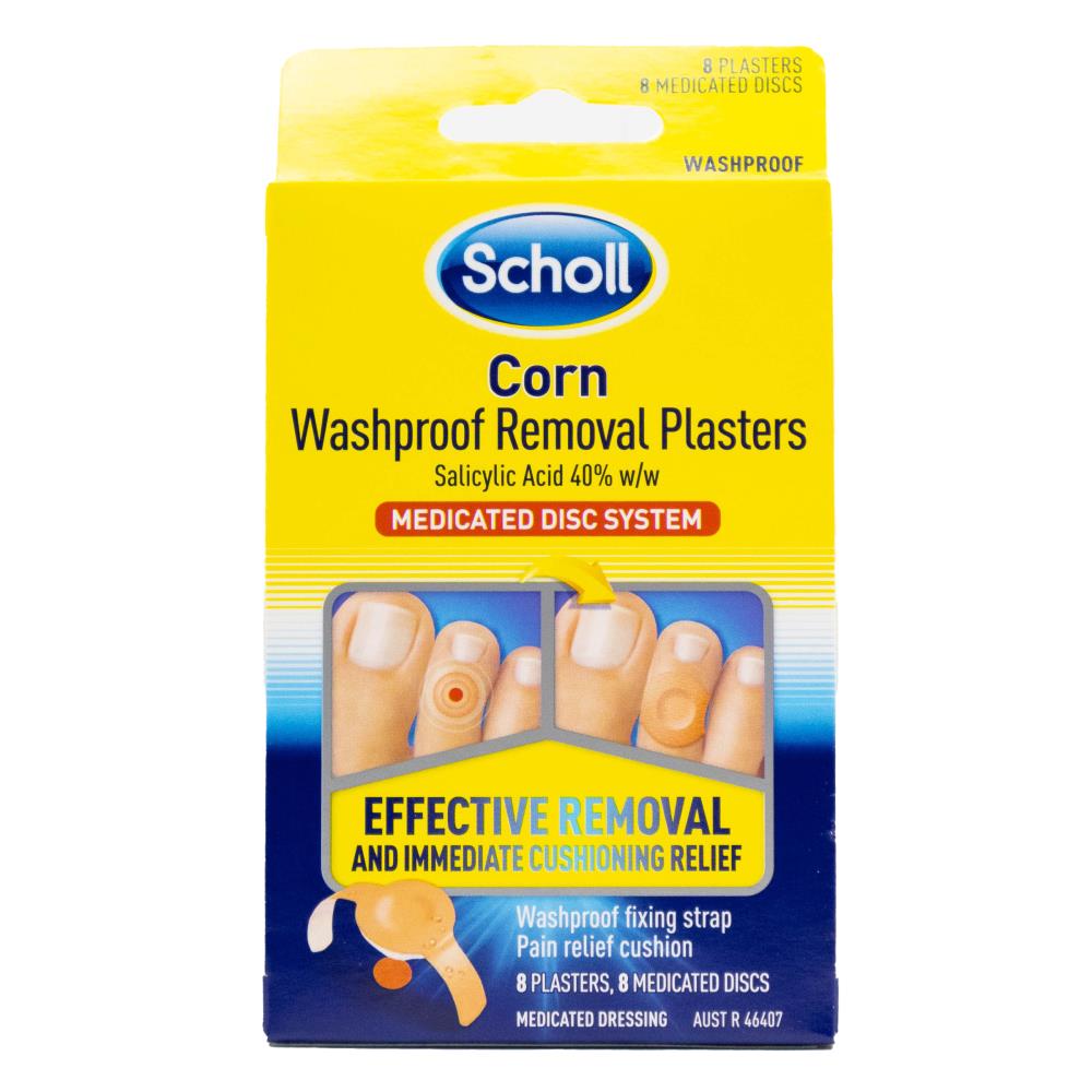 Scholl Waterproof Corn Removal Plasters with Medicated Discs for Fast Corn Treatment & Pain Relief image 4