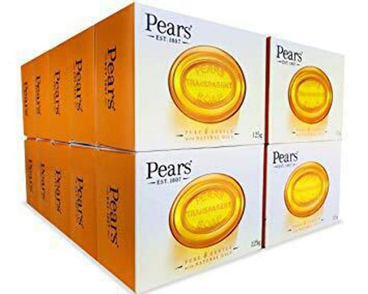 Pears Amber Transparent Soap – 20 Bars x 125 g Natural Oils Dermatologist-Tested