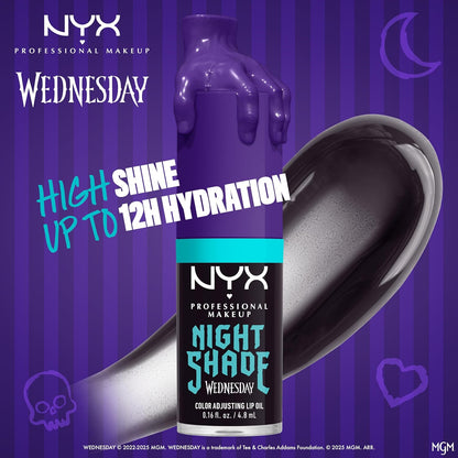 NYX Professional Makeup Wednesday Color-Shifting Lip Oil - Nightshade image 4