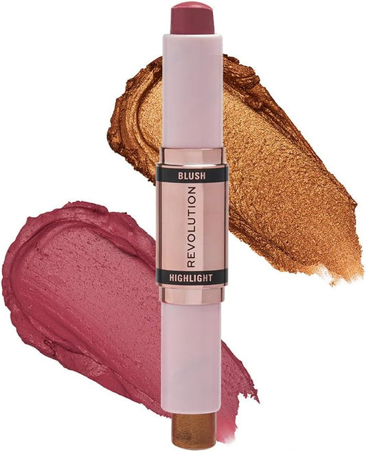 Revolution Blush & Highlight Stick, Flushing Pink