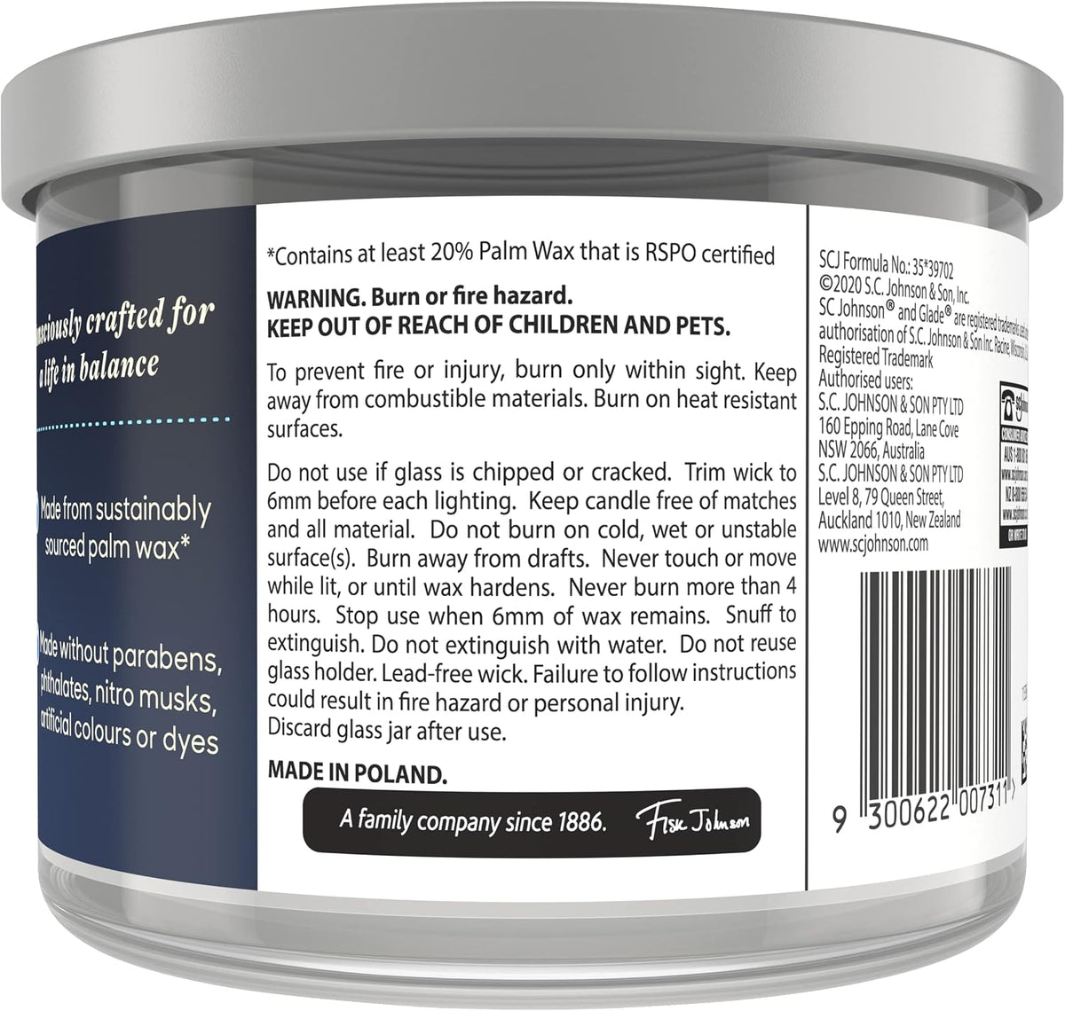 Glade Aromatherapy Calm Mind Candle – Bergamot & Lemongrass image 5