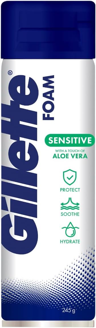 Gillette Sensitive Skin Soothing Aloe Vera Shaving Foam 245g