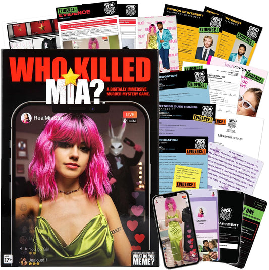 What DO You Meme? Who Killed Mia — A Modern Murder Mystery Game True Crime Solving Games for Adults
