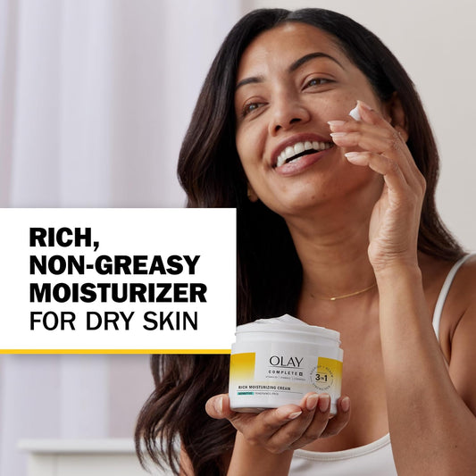 Olay Rich Moisturizing Cream, Fragrance Free, 241g image 2
