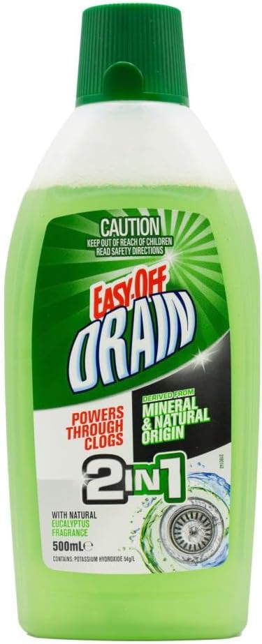 Easy-Off 2-in-1 Eucalyptus Gel Drain Cleaner 500ml