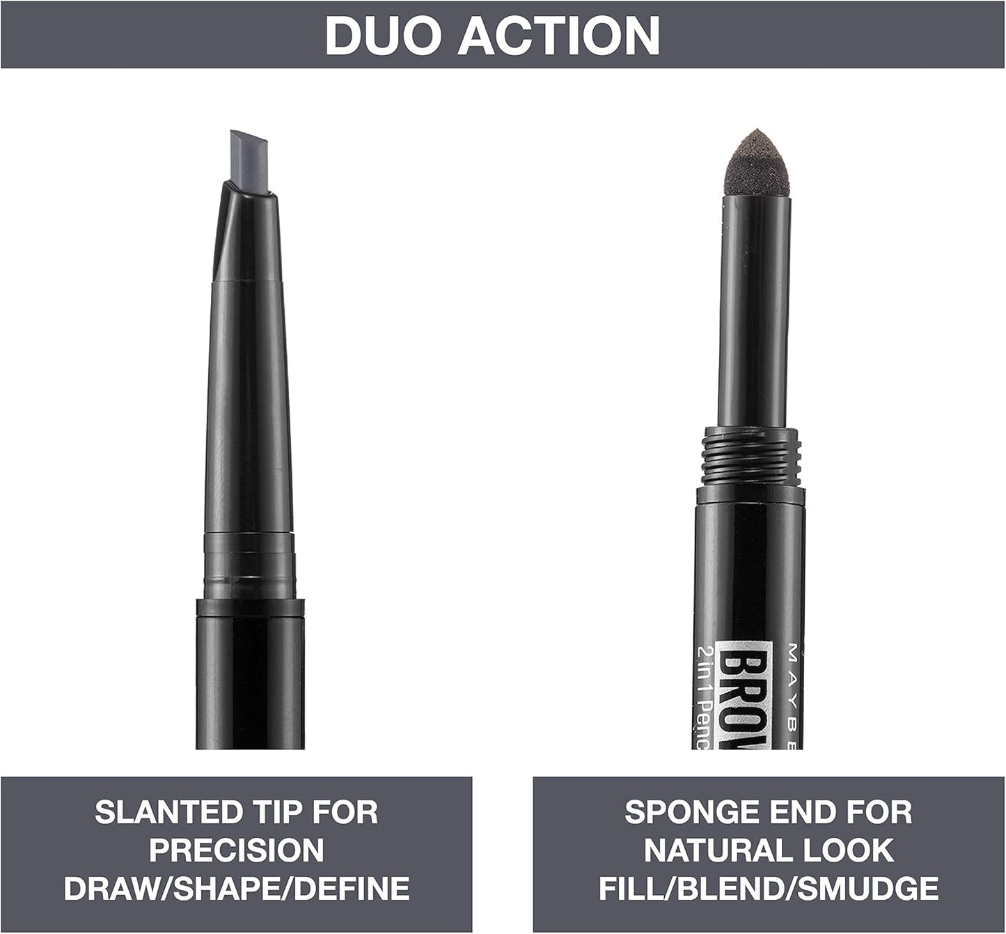 Maybelline Brow Natural Duo 2-in-1 Pencil and Powder, Grey Brown image 5