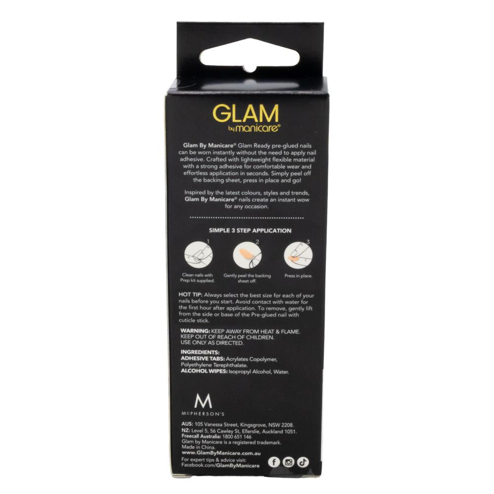 Manicare Glam Ready Pre-Glued Nails - Let It Shimmer image 4