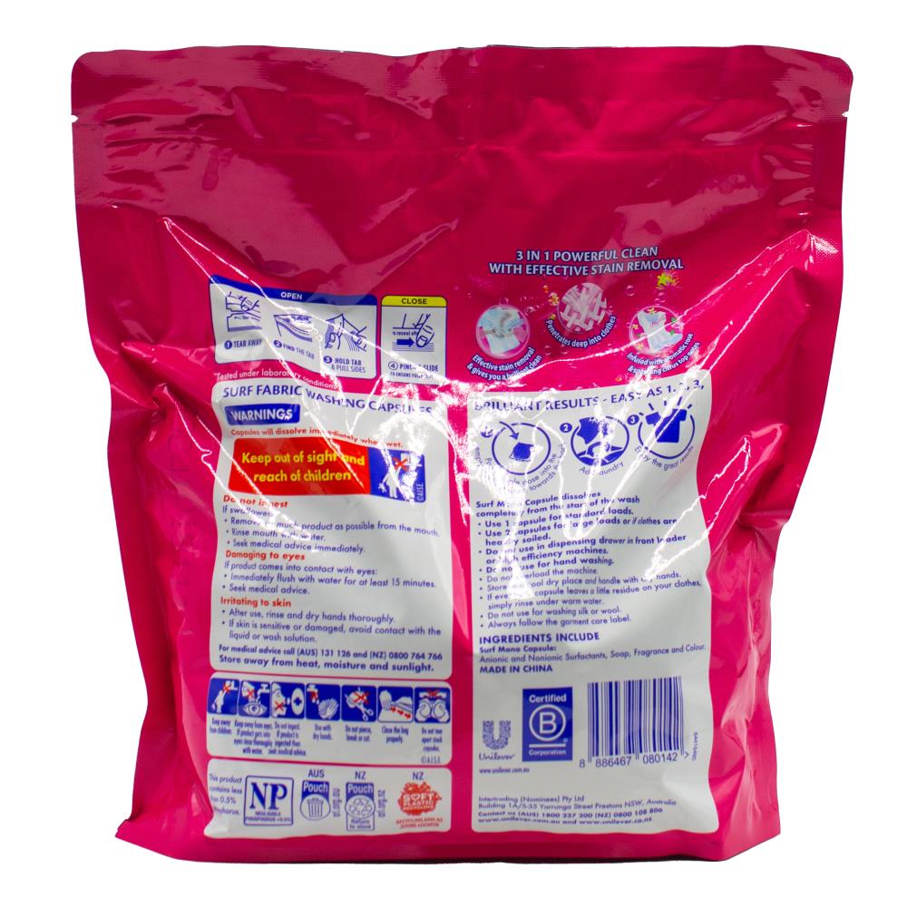 Surf Fabric Washing Capsules Rose Fresh 80 Pack image 3
