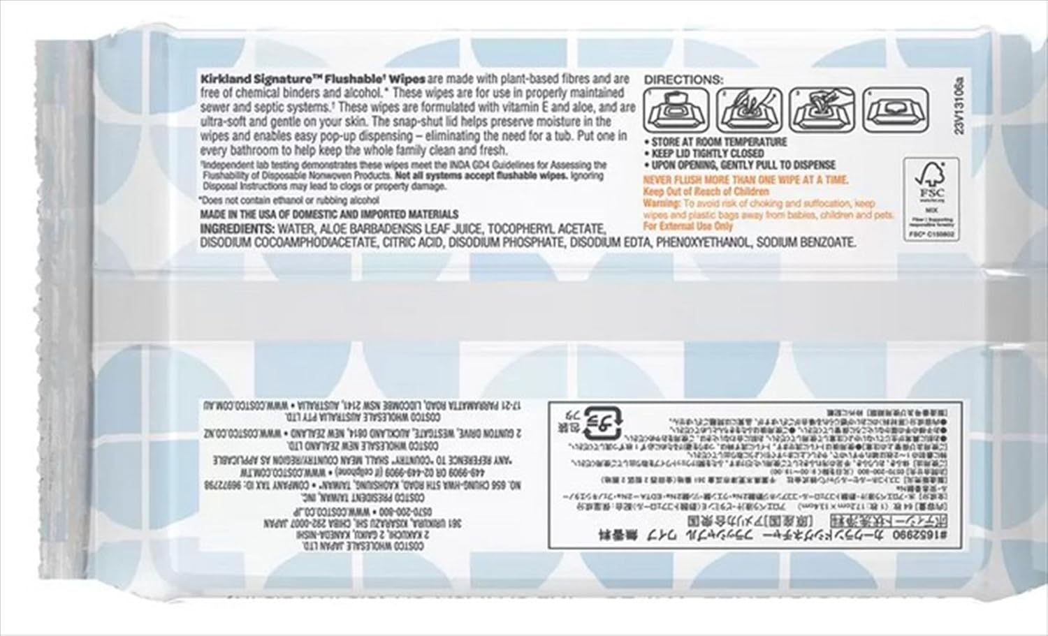 Kirkland Signature Flushable Wipes, 640 Count, Fresh & Clean, Pack of 10 image 4