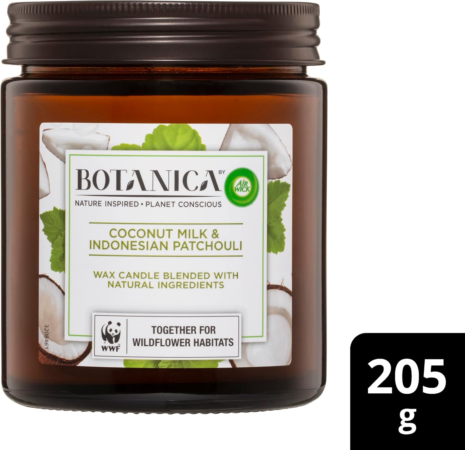 Air Wick Botanica Coconut Milk & Indonesian Patchouli Candle 205g image 2