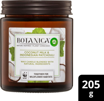 Air Wick Botanica Coconut Milk & Indonesian Patchouli Candle 205g image 2