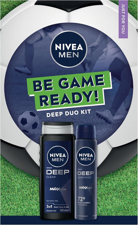 NIVEA MEN Deep Be Game Ready Skincare Set (2 Piece)