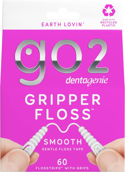 GO2 Dentagenie Gripper Smooth Flosstrips – 60 Individually Wrapped Flosstrips image 2