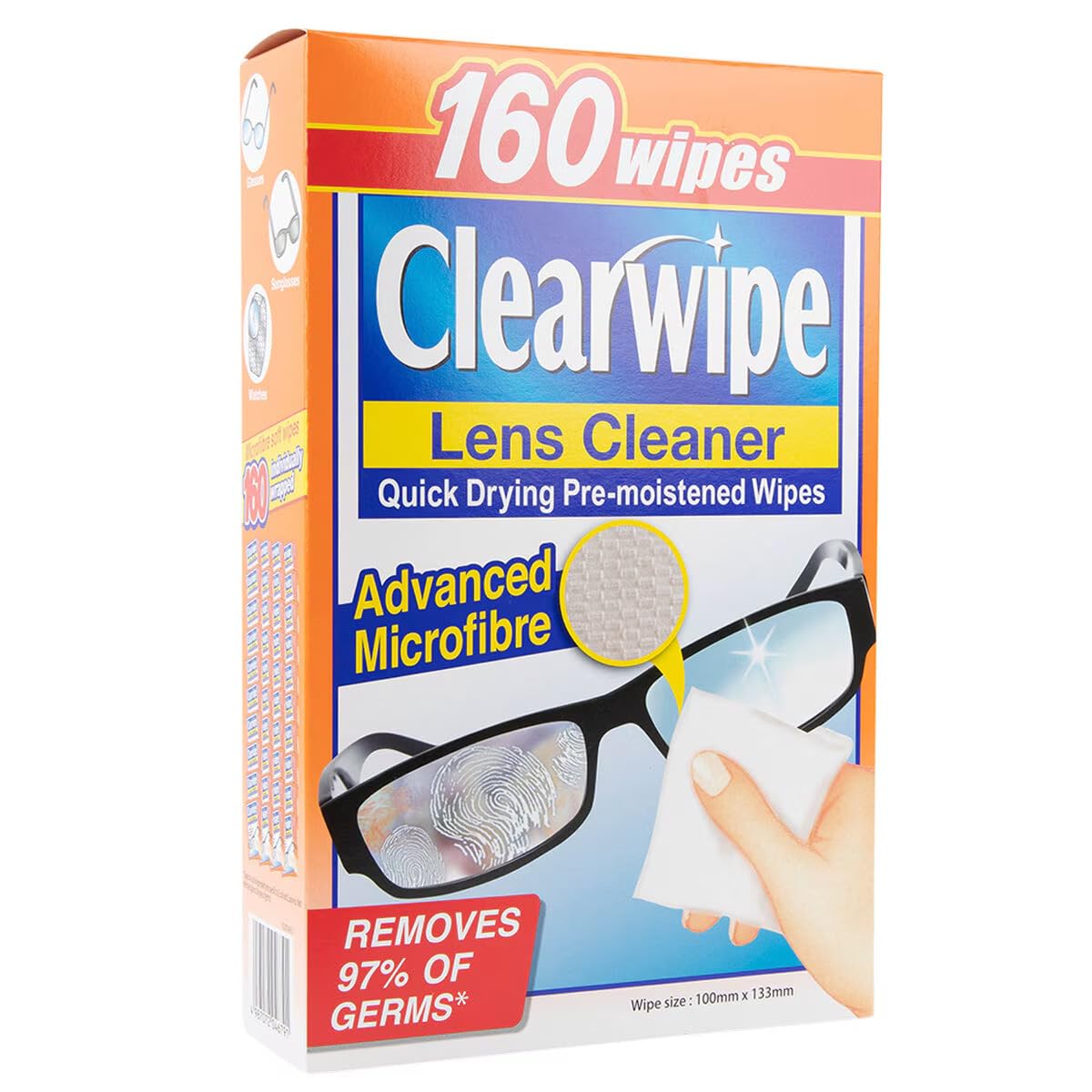 Clearwipe Lens Cleaner 160 Wipes image 2