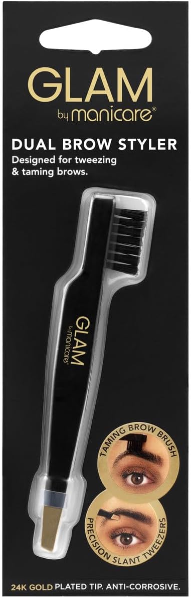 GLAM by Manicare Dual Brow Styler with 24K Gold-Plated Tip