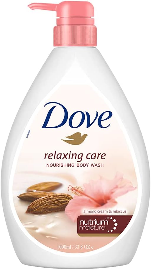 Dove Relaxing Care Nourishing Body Wash 1L - Almond Cream & Hibiscus