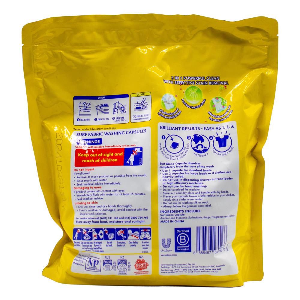 Surf Fabric Washing Capsules Sun Fresh 80 Pack image 3