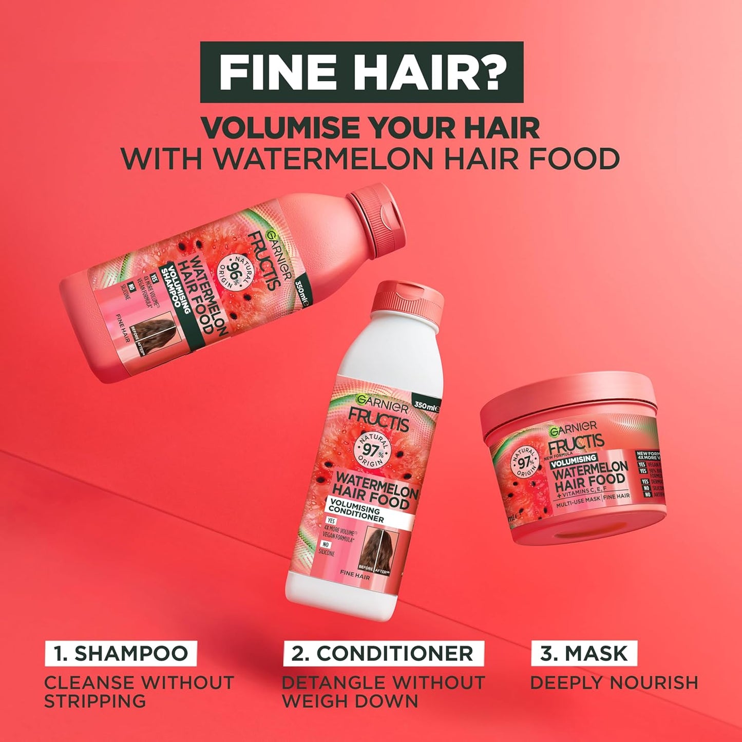 Garnier Fructis Hair Food Watermelon Shampoo 350ml image 7