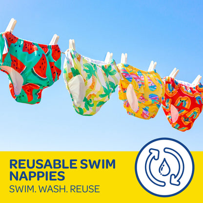 Huggies Little Swimmers Reusable Swim Nappy Medium (12-15kg) Tropical Tree image 3