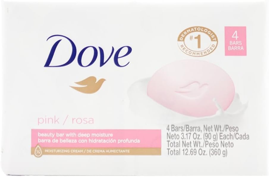 Dove Pink Rosa Beauty Bar 90g (Pack of 4)