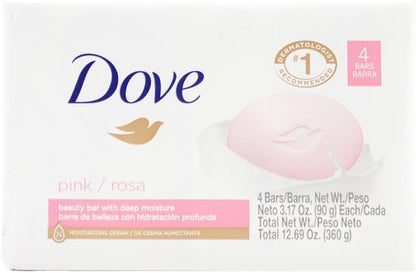 Dove Pink Rosa Beauty Bar 90g (Pack of 4)