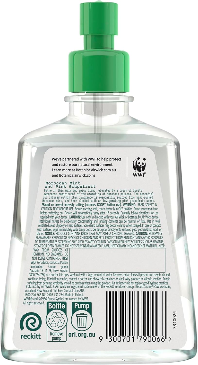 Botanica by Air Wick Moroccan Mint & Pink Grapefruit Automatic Spray Refill 228mL image 2