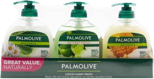 Palmolive Liquid Hand Wash Pump 250ml, Assorted (Pack of 3)